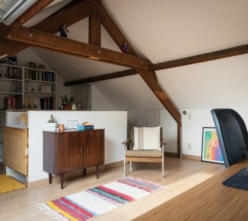 Een thuiskantoor op zolder