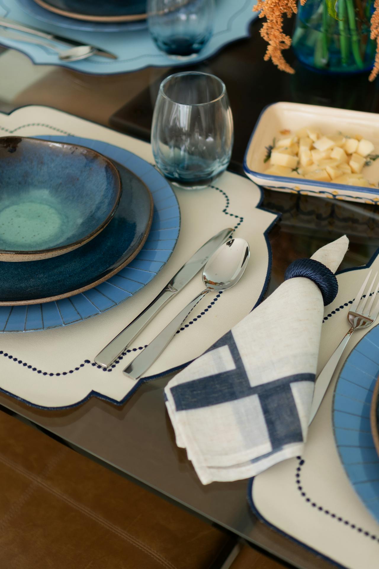 Leren placemats